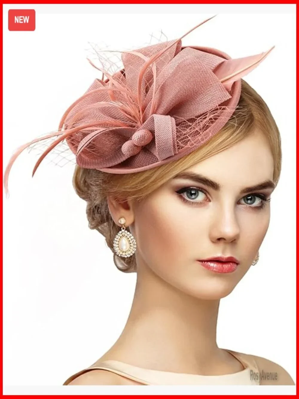 Derby Pillbox Fascinator Hat for Women, Adjustable Headband, Tea Party & Events